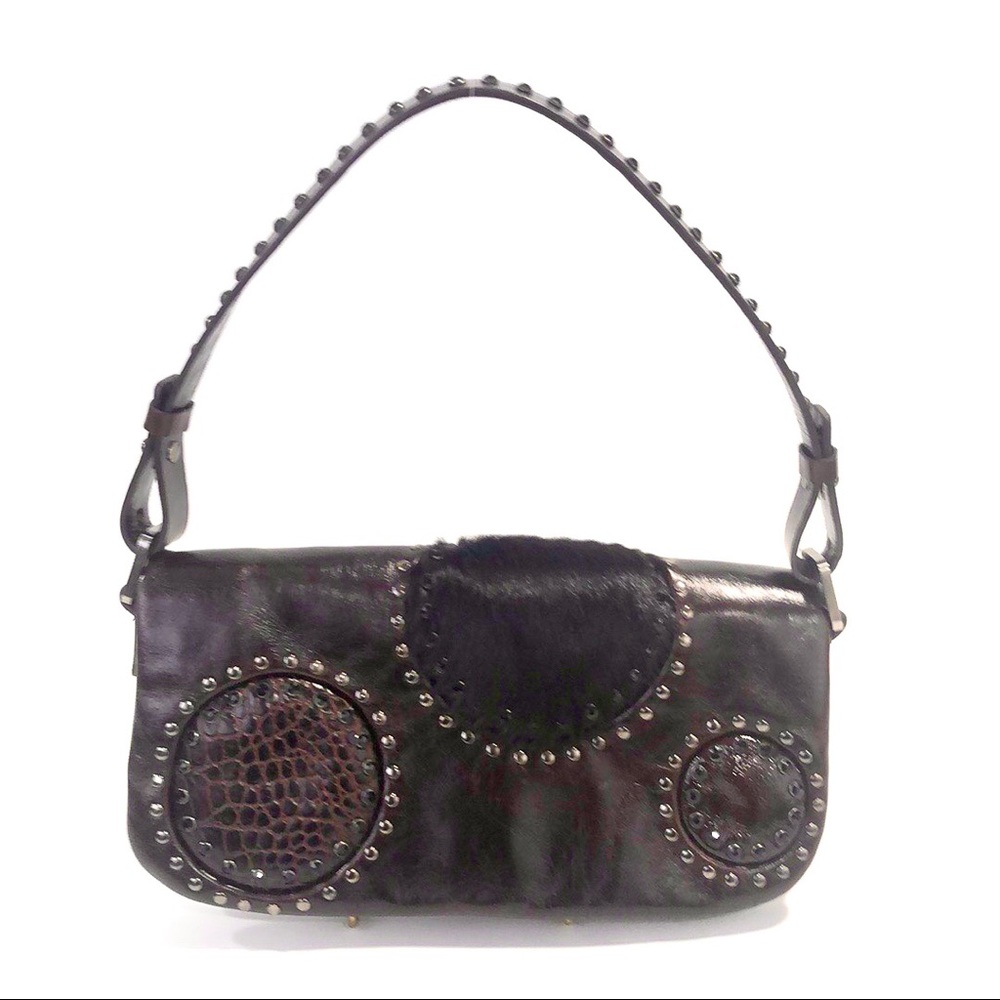 Francesca Biasia dark brown handbag leather & more